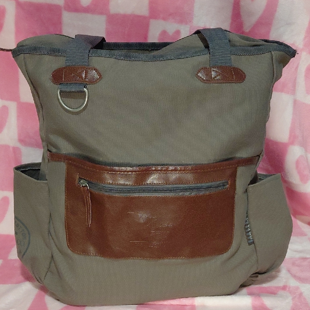 Brown and Gray Tote Bag